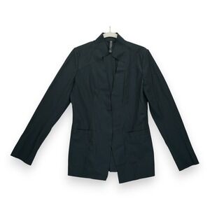 Athleta Cosmic Blazer‎ Black Open Front Jacket w/Pockets Size 6 $198
